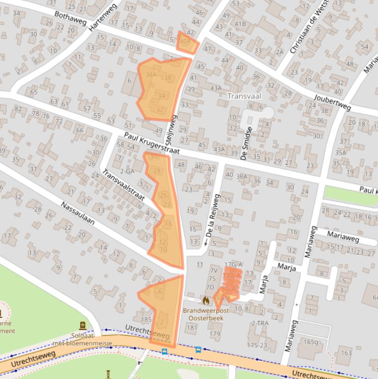 Kaart van postcodegebied 6861DH.