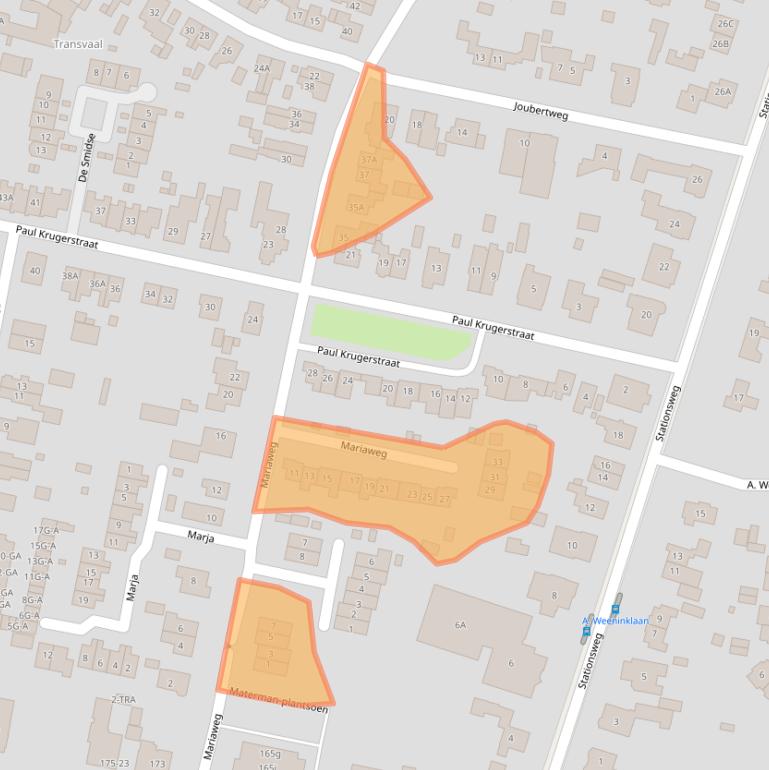 Kaart van postcodegebied 6861DP.