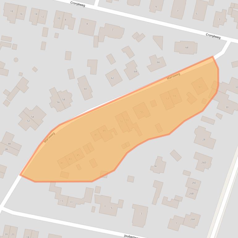 Kaart van postcodegebied 6861DR.