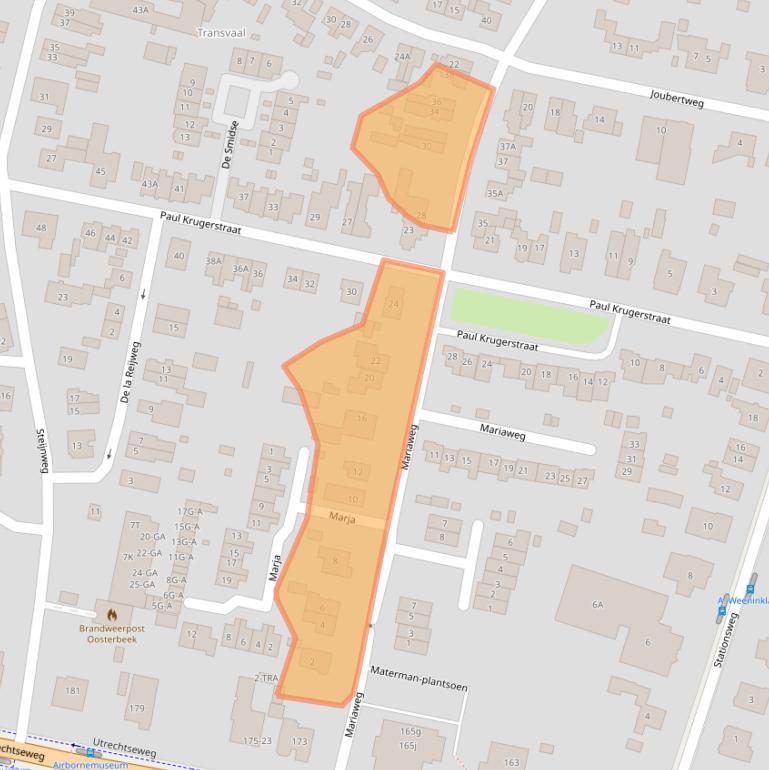 Kaart van postcodegebied 6861DS.