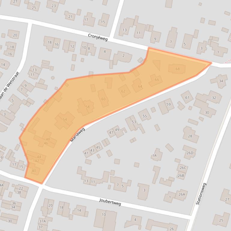 Kaart van postcodegebied 6861DT.