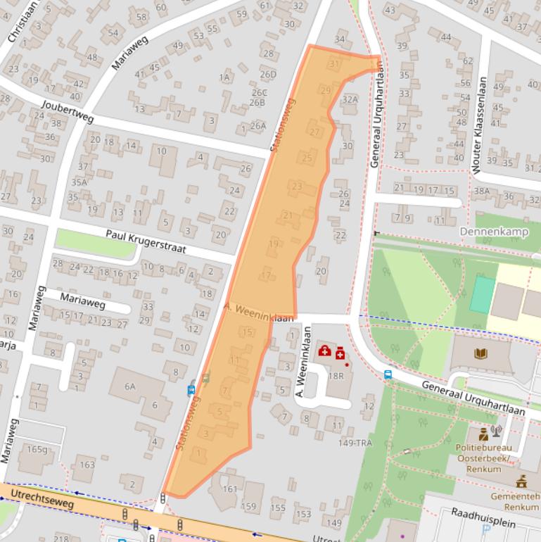 Kaart van postcodegebied 6861EA.