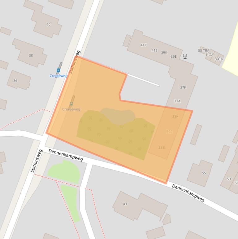 Kaart van postcodegebied 6861EB.