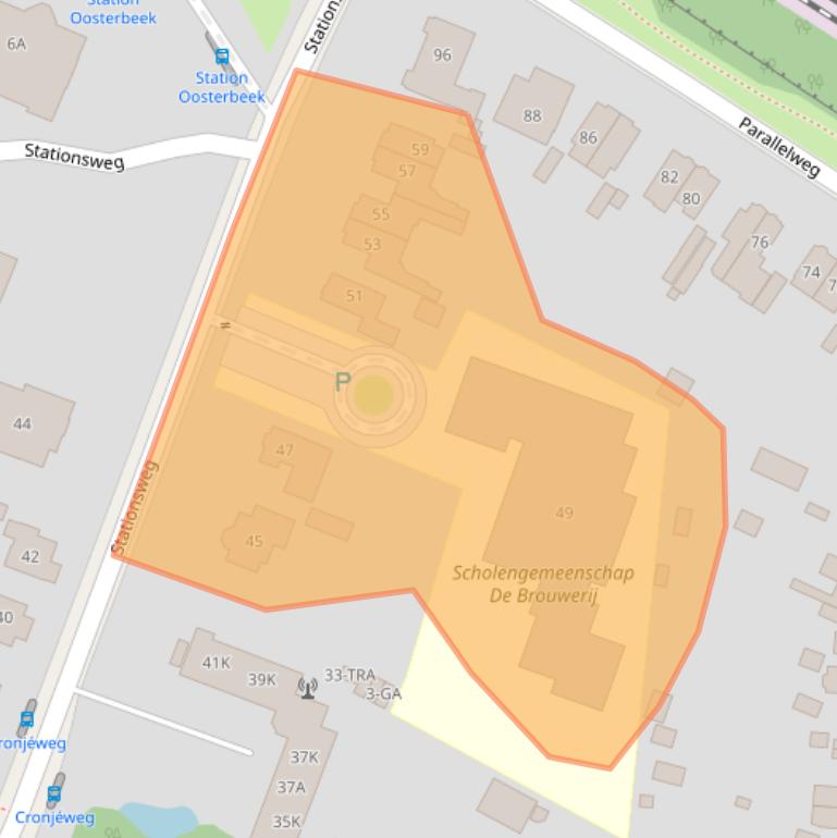 Kaart van postcodegebied 6861EE.