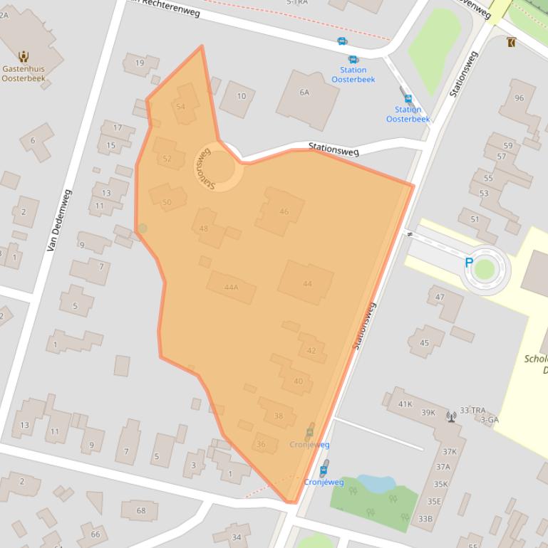 Kaart van postcodegebied 6861EJ.