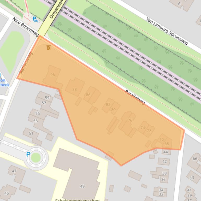 Kaart van postcodegebied 6861EM.