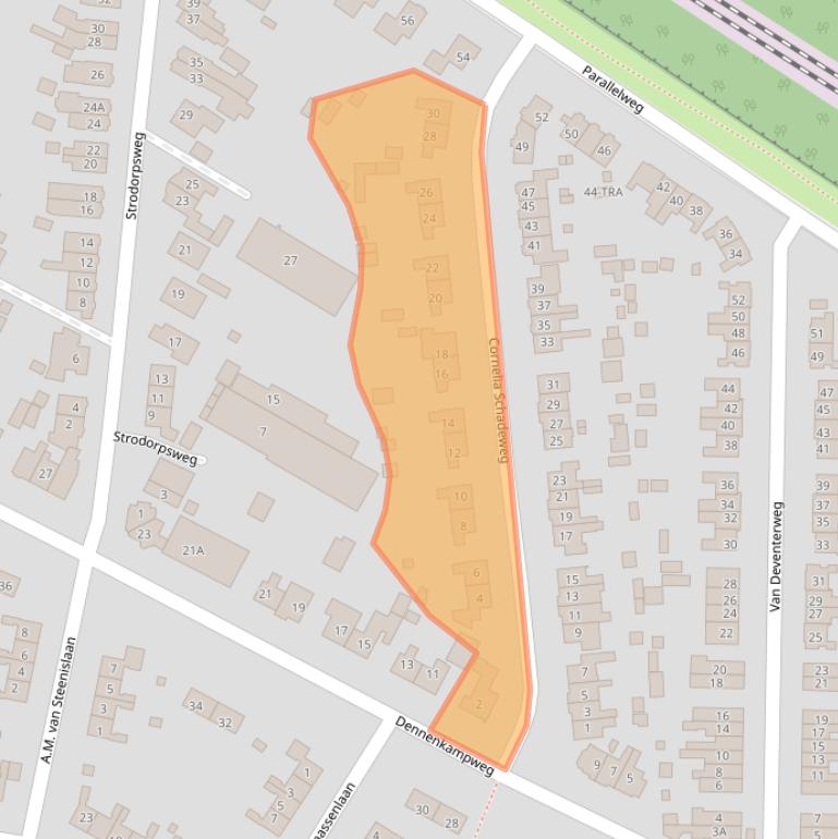 Kaart van postcodegebied 6861ES.