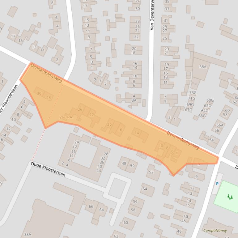 Kaart van postcodegebied 6861GC.