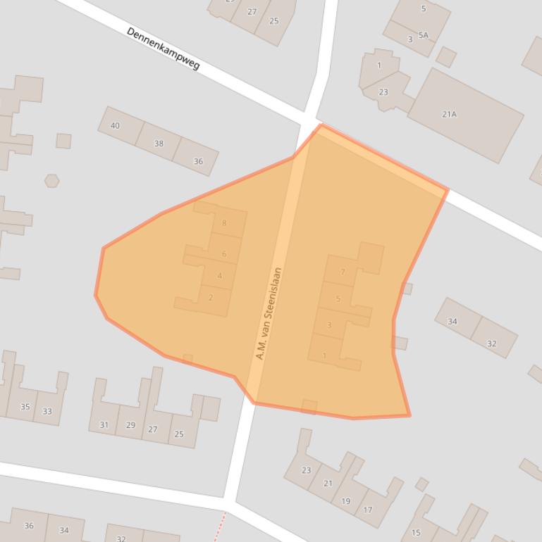 Kaart van postcodegebied 6861GP.