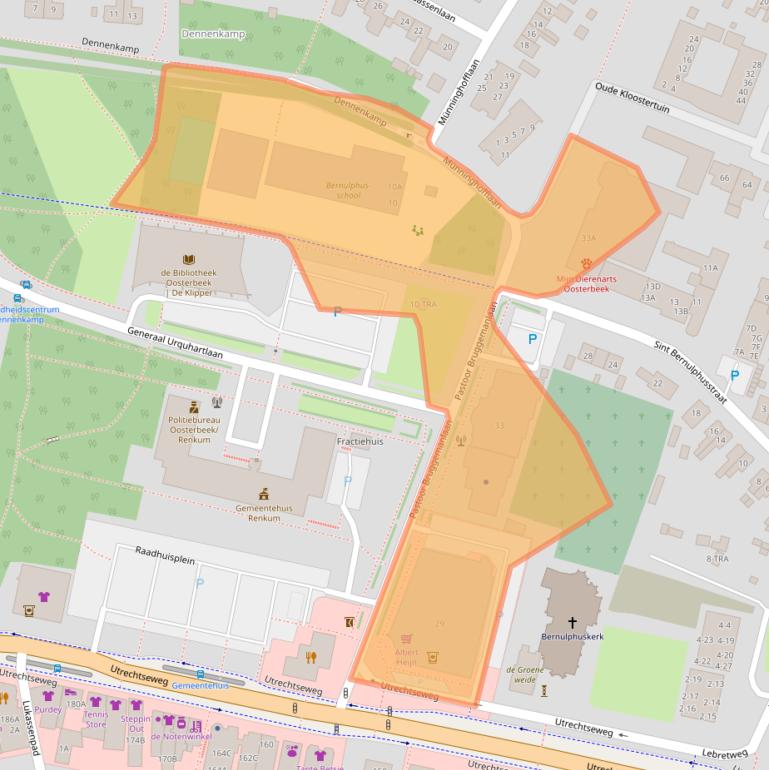 Kaart van postcodegebied 6861GR.