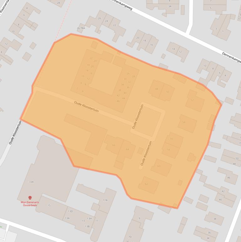Kaart van postcodegebied 6861GV.