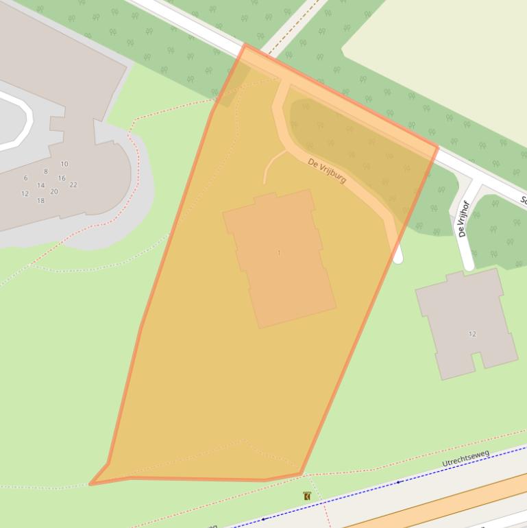 Kaart van postcodegebied 6861HB.