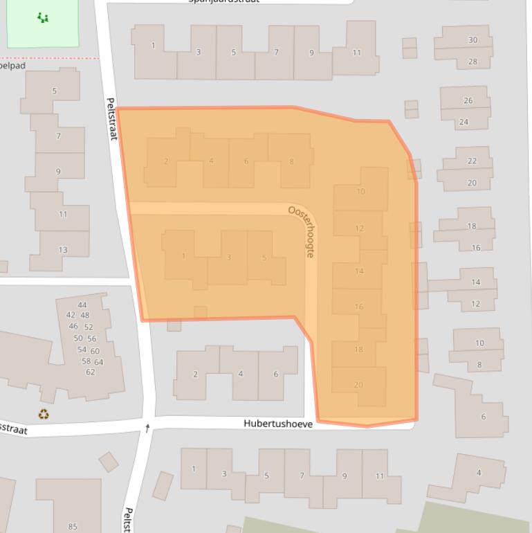 Kaart van postcodegebied 6861VH.