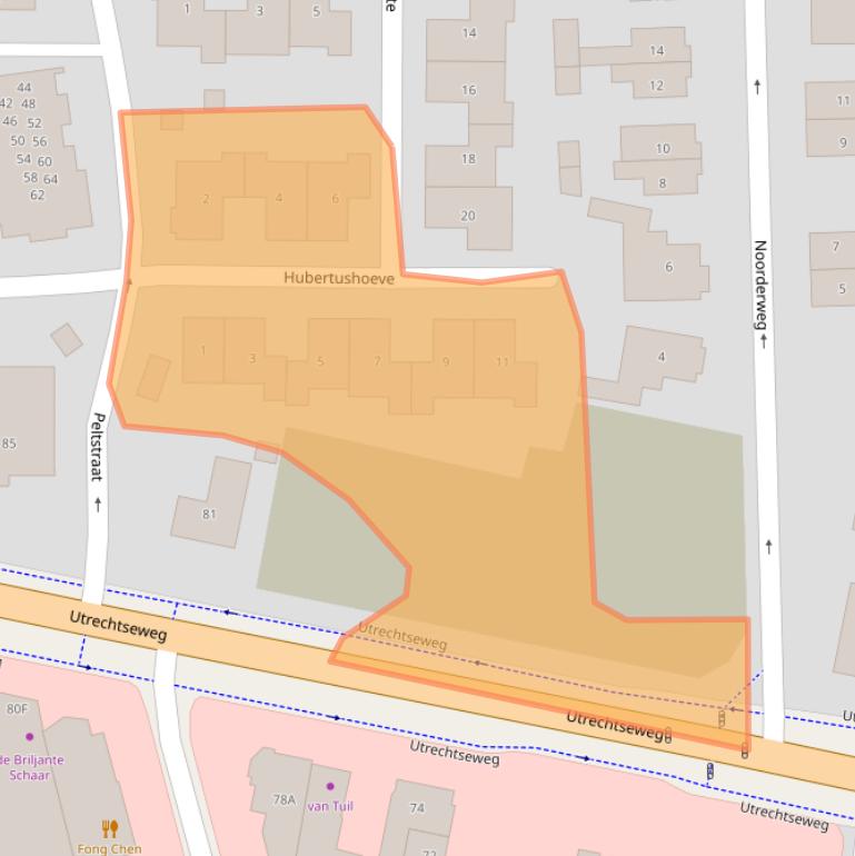 Kaart van postcodegebied 6861VJ.