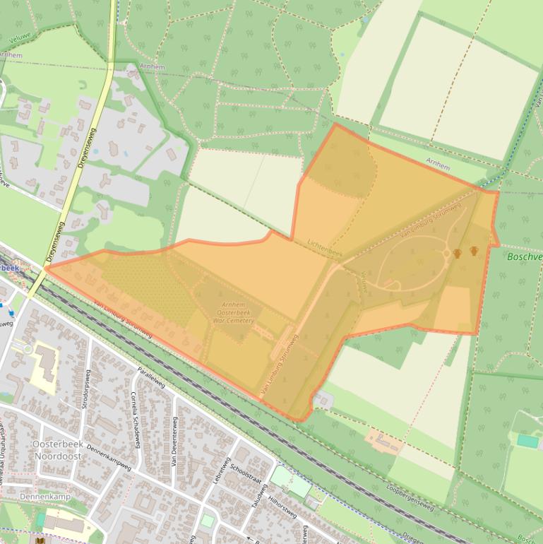 Kaart van postcodegebied 6861WL.