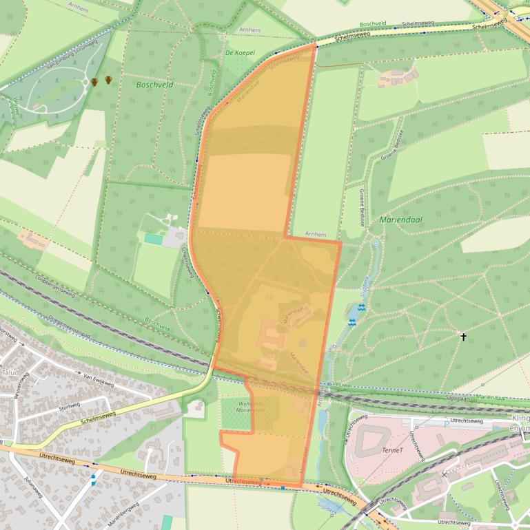 Kaart van postcodegebied 6861WN.