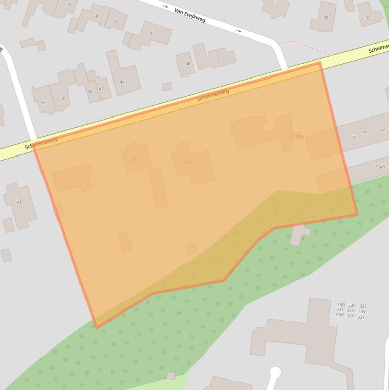 Kaart van postcodegebied 6861WR.