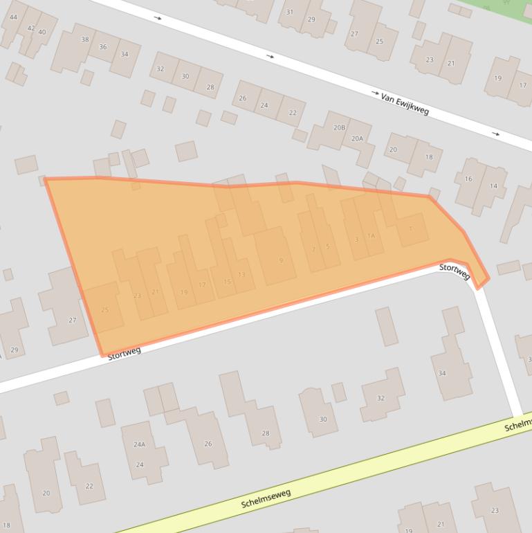 Kaart van postcodegebied 6861XD.