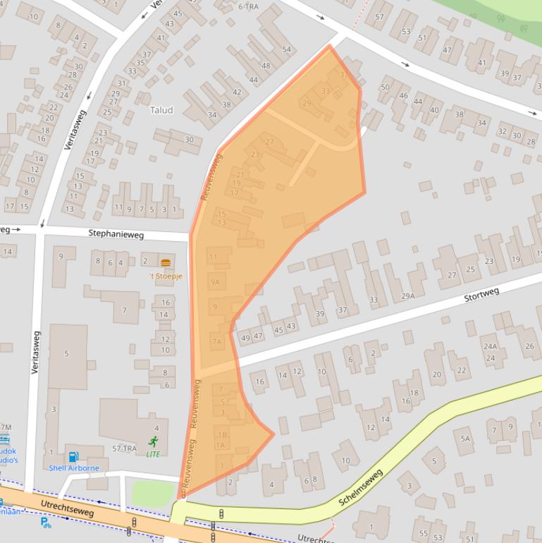 Kaart van postcodegebied 6861XH.