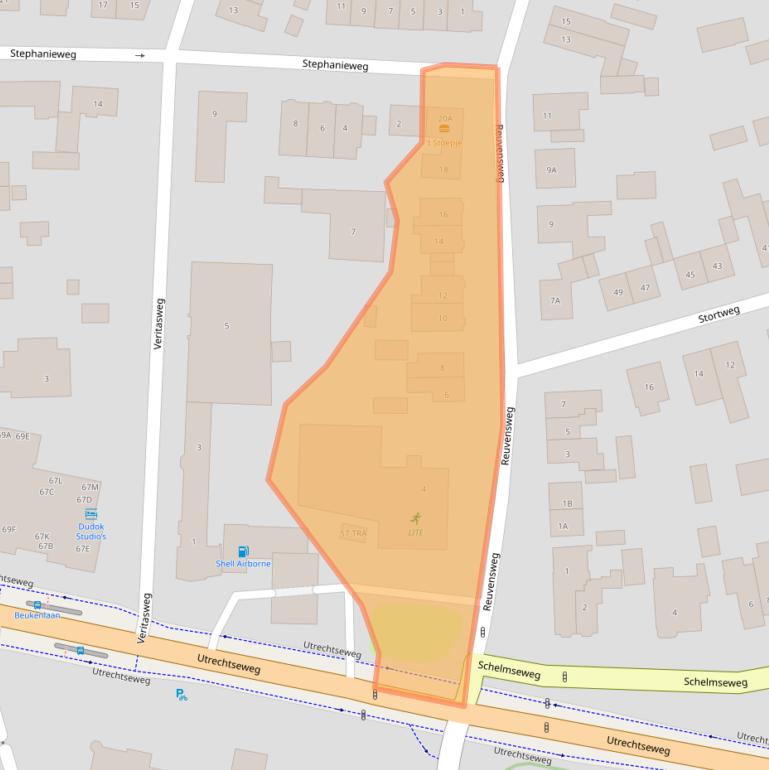 Kaart van postcodegebied 6861XJ.