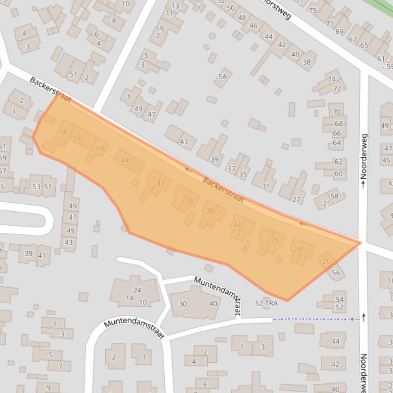 Kaart van postcodegebied 6861XV.