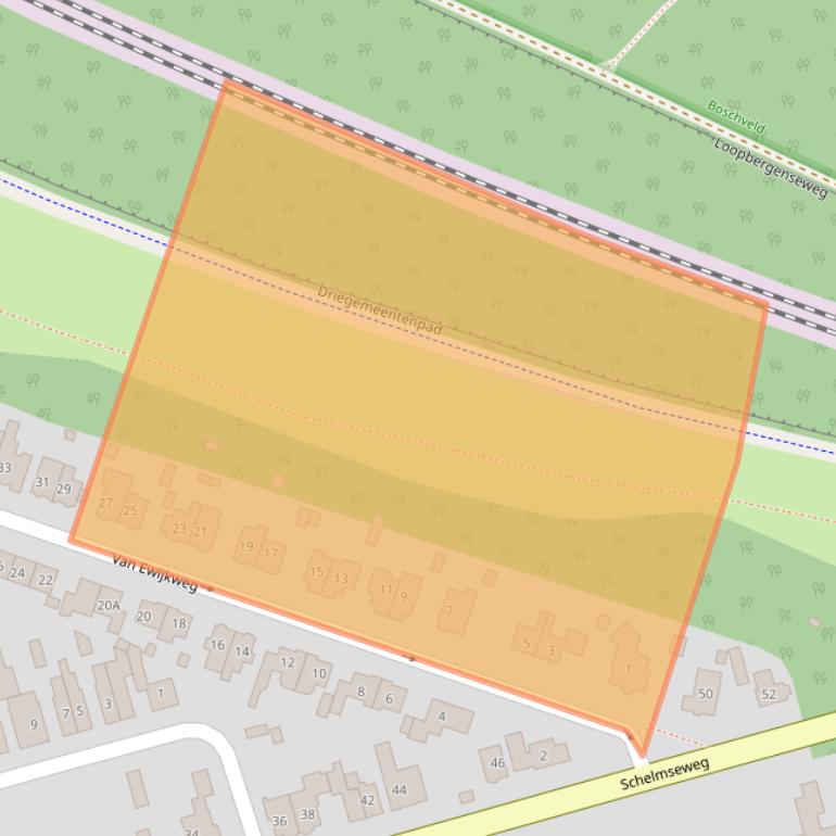 Kaart van postcodegebied 6861ZB.