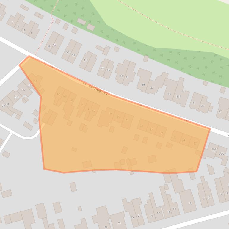 Kaart van postcodegebied 6861ZE.