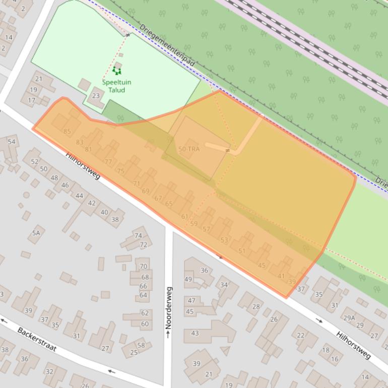 Kaart van postcodegebied 6861ZH.