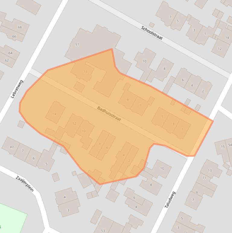 Kaart van postcodegebied 6861ZN.