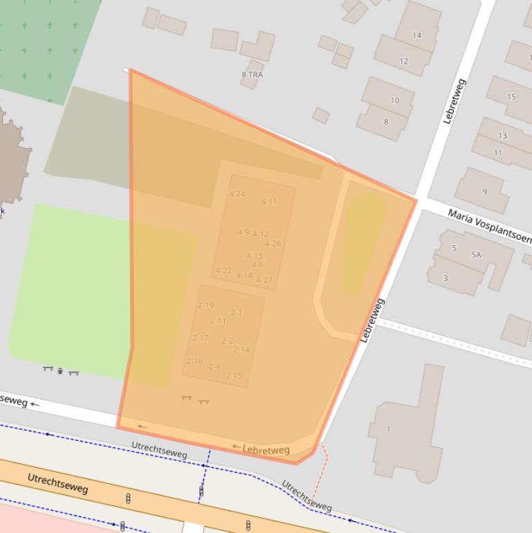Kaart van postcodegebied 6861ZW.