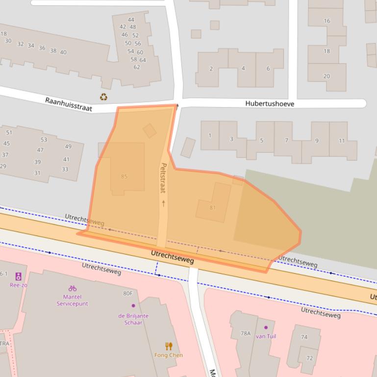 Kaart van postcodegebied 6862AD.