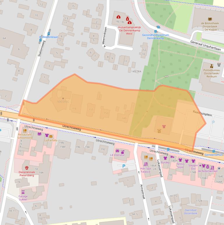 Kaart van postcodegebied 6862AH.