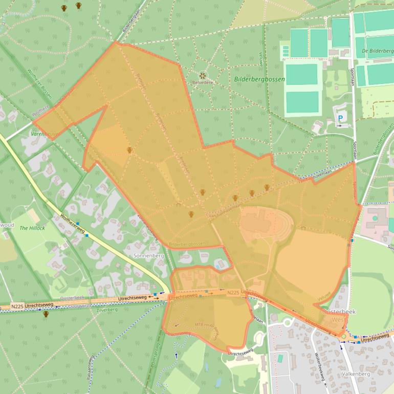 Kaart van postcodegebied 6862AK.