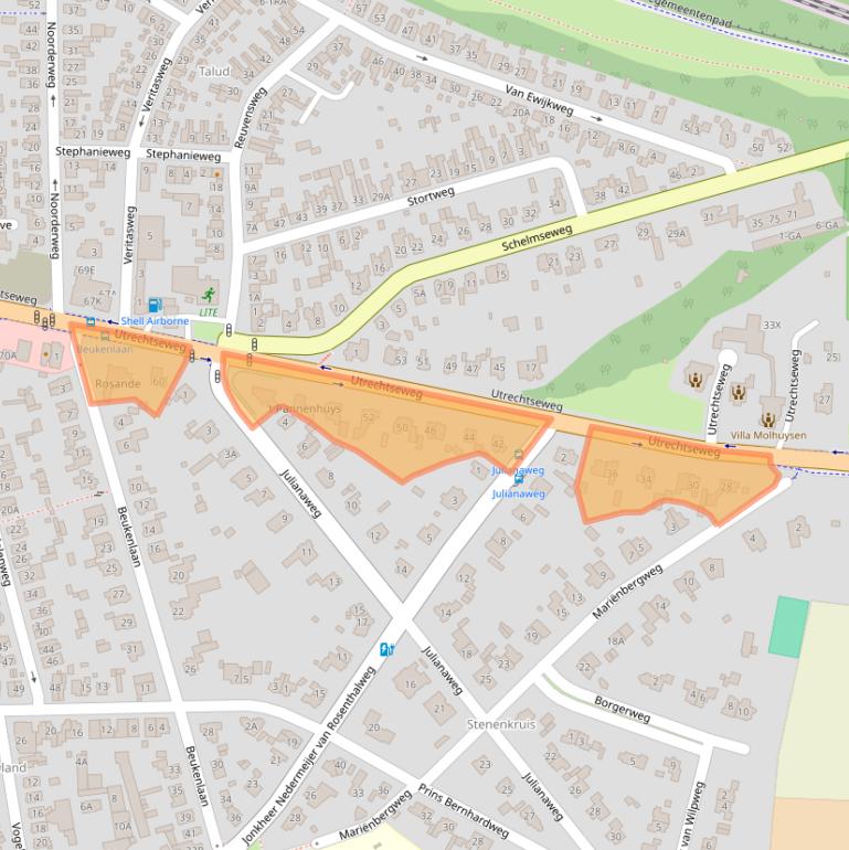 Kaart van postcodegebied 6862AM.