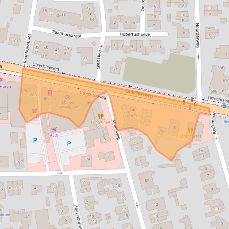 Kaart van postcodegebied 6862AN.