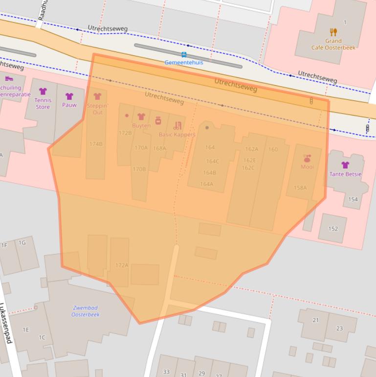 Kaart van postcodegebied 6862AT.
