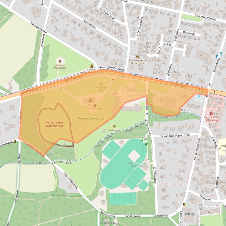 Kaart van postcodegebied 6862AZ.