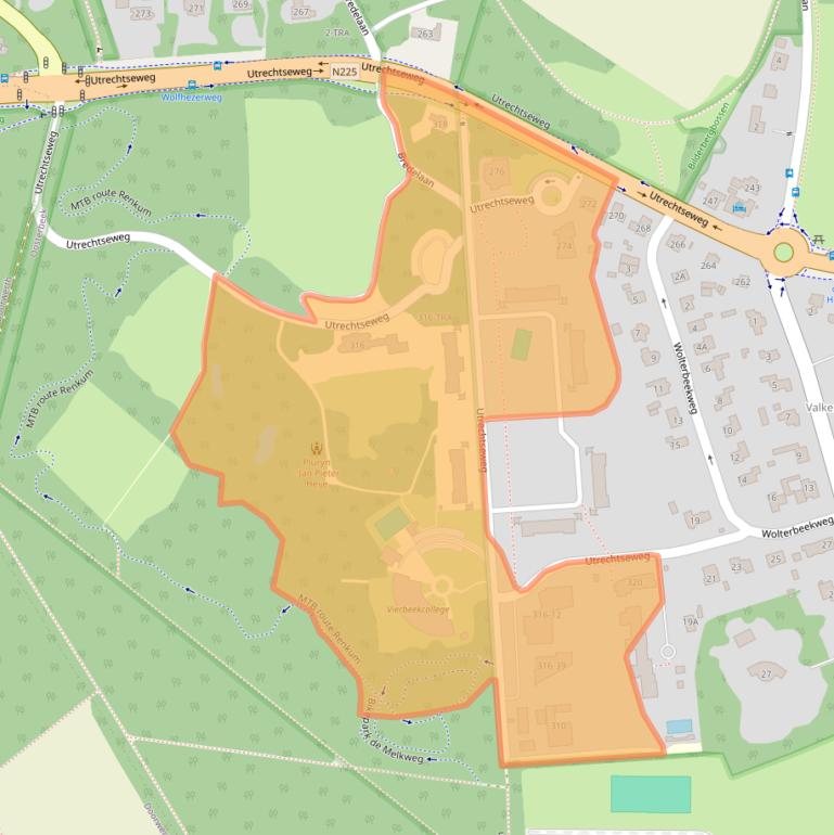 Kaart van postcodegebied 6862BC.