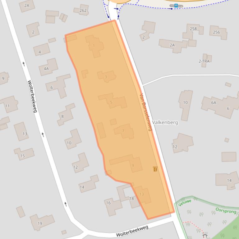 Kaart van postcodegebied 6862BG.