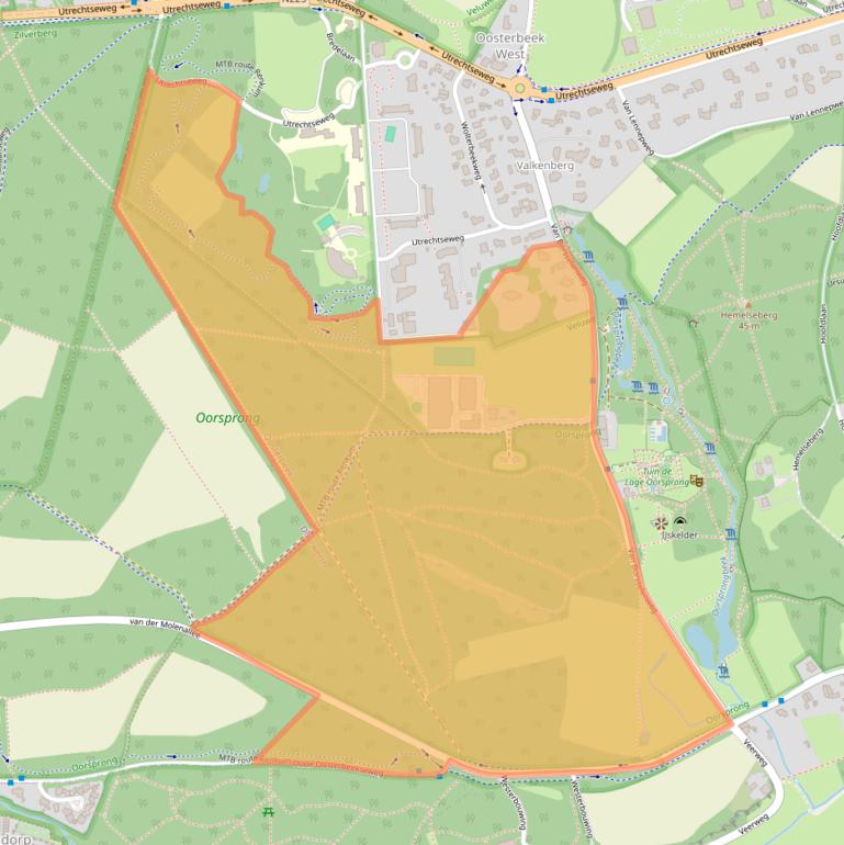 Kaart van postcodegebied 6862BH.