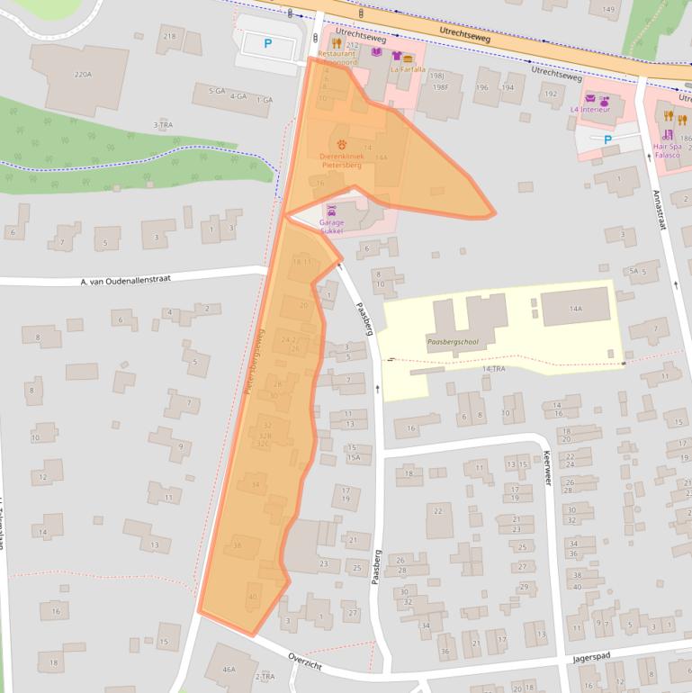 Kaart van postcodegebied 6862BV.