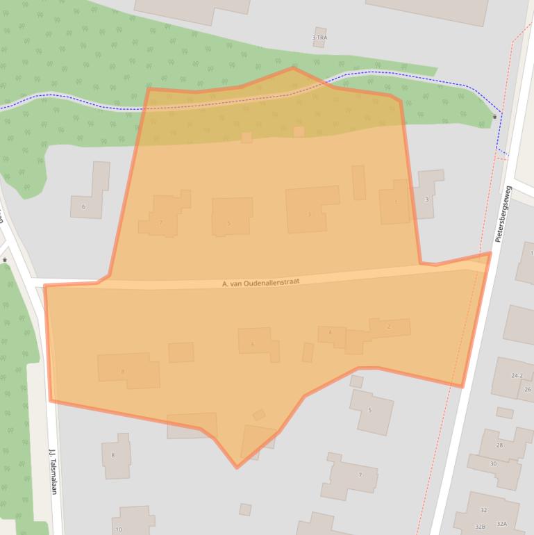 Kaart van postcodegebied 6862CA.