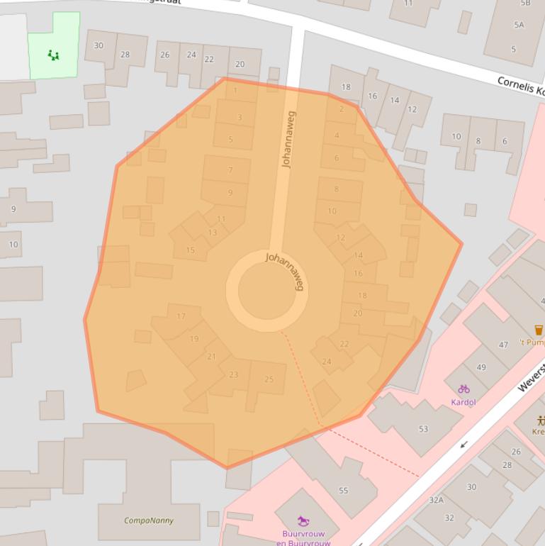 Kaart van postcodegebied 6862CL.