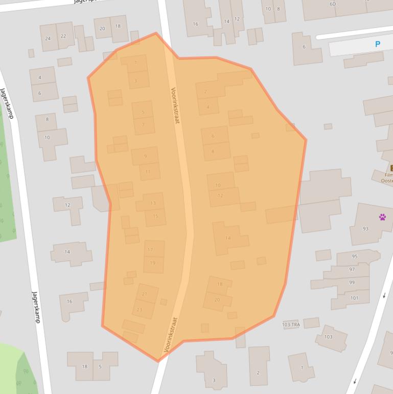 Kaart van postcodegebied 6862CP.