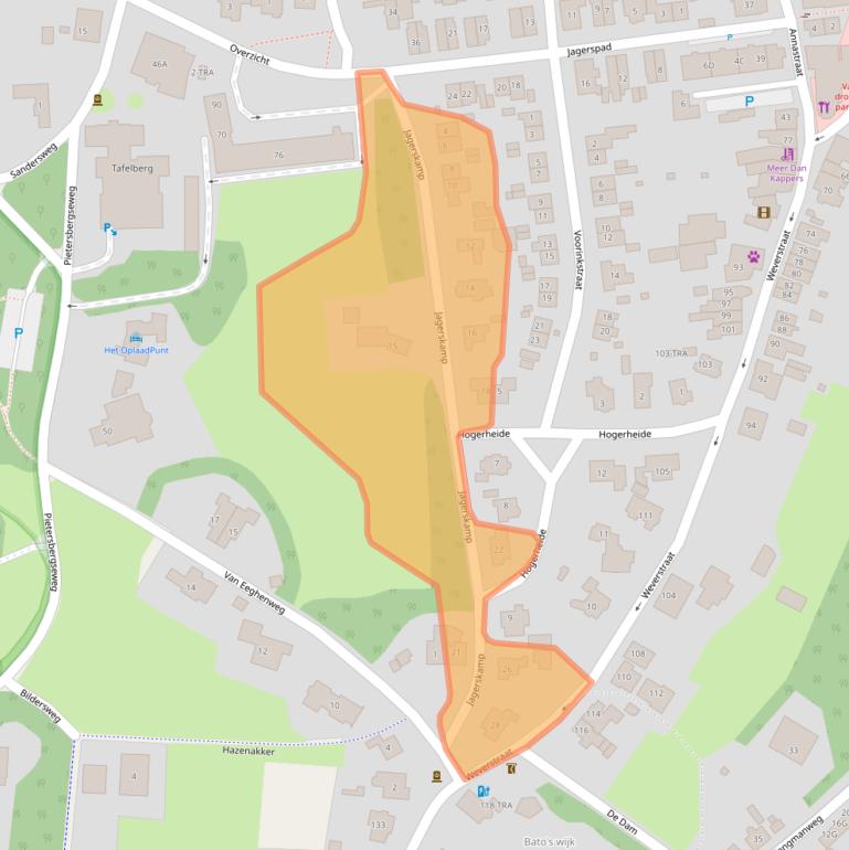 Kaart van postcodegebied 6862CW.
