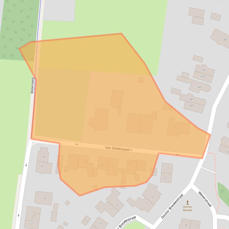 Kaart van postcodegebied 6862DC.