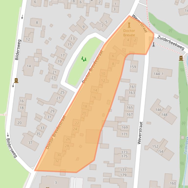 Kaart van postcodegebied 6862DG.