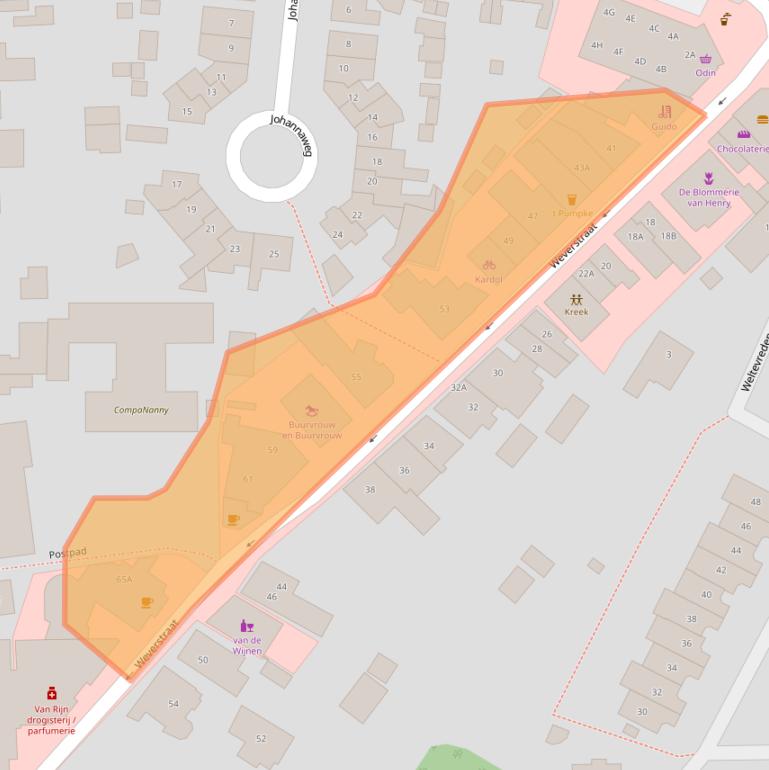 Kaart van postcodegebied 6862DK.