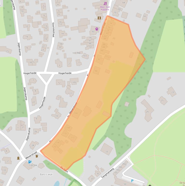 Kaart van postcodegebied 6862DS.