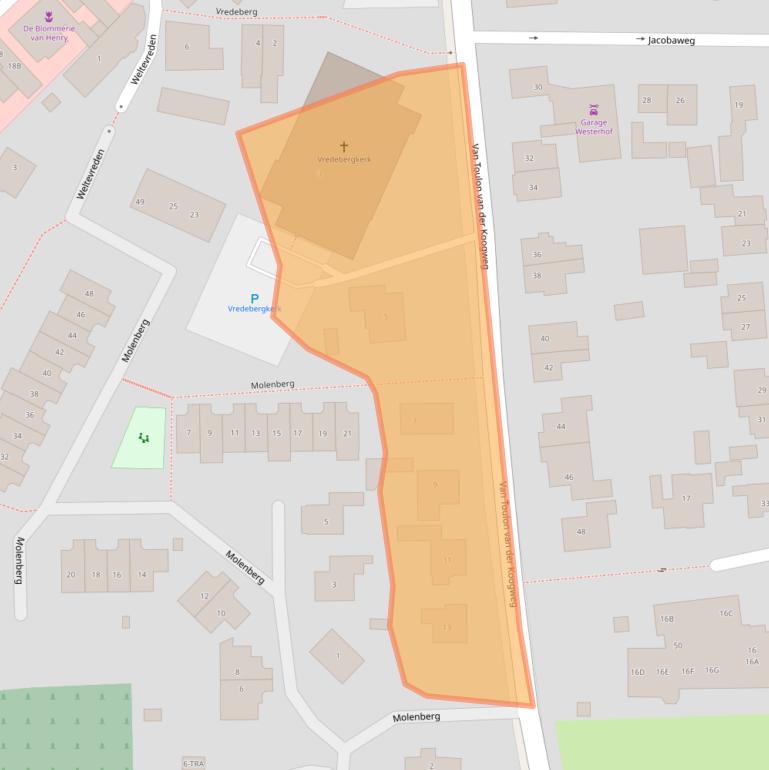 Kaart van postcodegebied 6862EB.